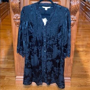 DVF
3/4-Sleeve Dress, Black